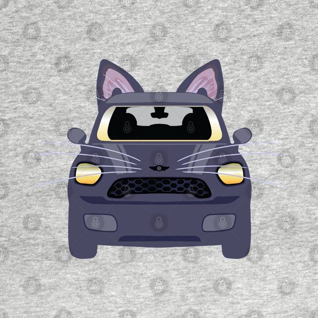 Mini Russian Blue Cat Car by Keltaria